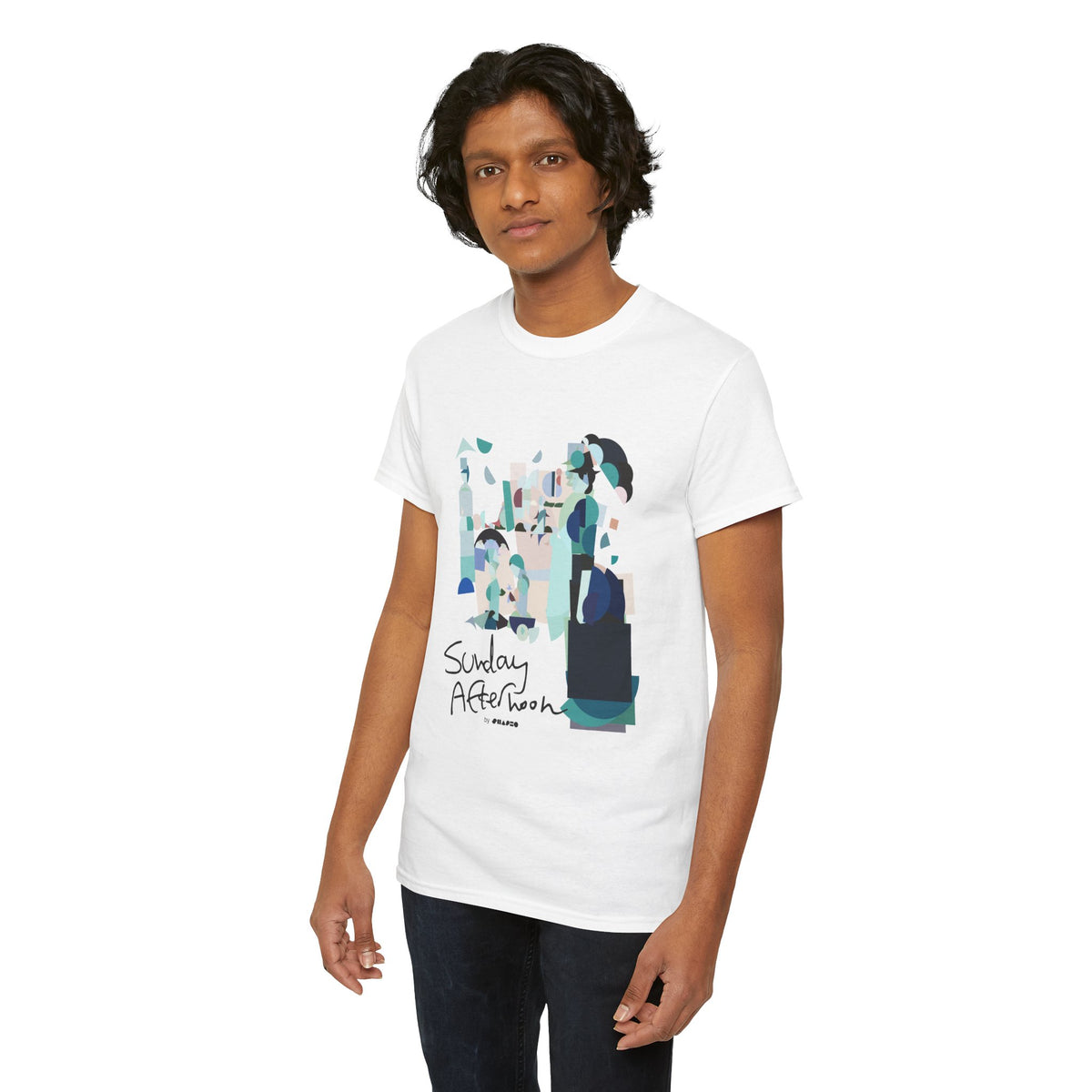 Sunday Afternoon by Shapeo Cotton Tee | Dawn