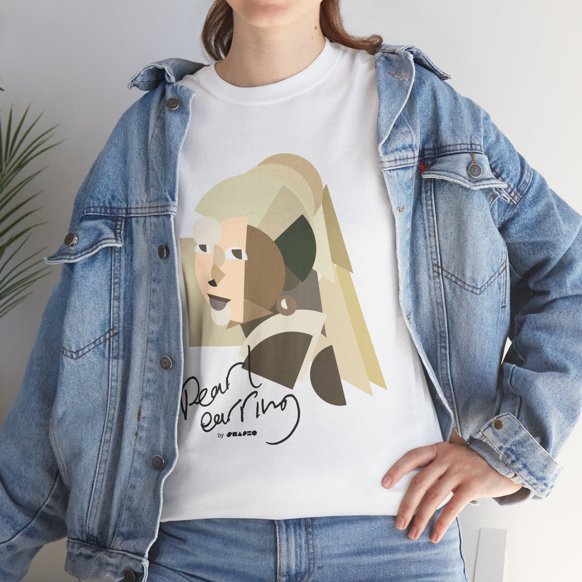 Pearl Earring by Shapeo Cotton Tee | Dune