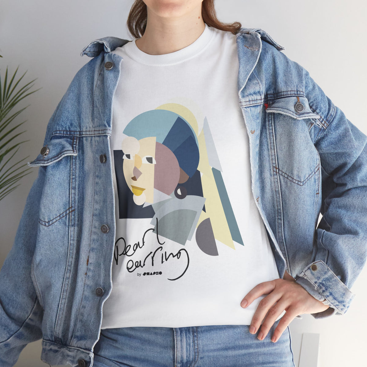 Pearl Earring by Shapeo Cotton Tee | Autumn