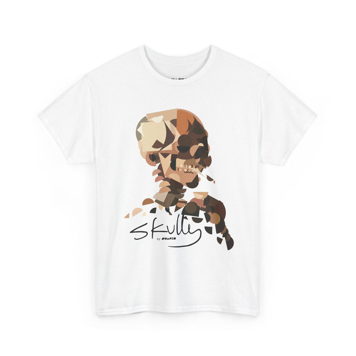 Smoking Skull by Shapeo Cotton Tee | Dune