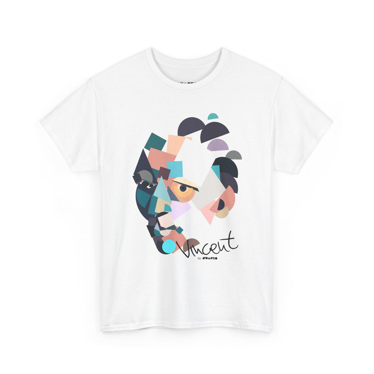 Vincent with no beard by Shapeo Cotton Tee | Dawn