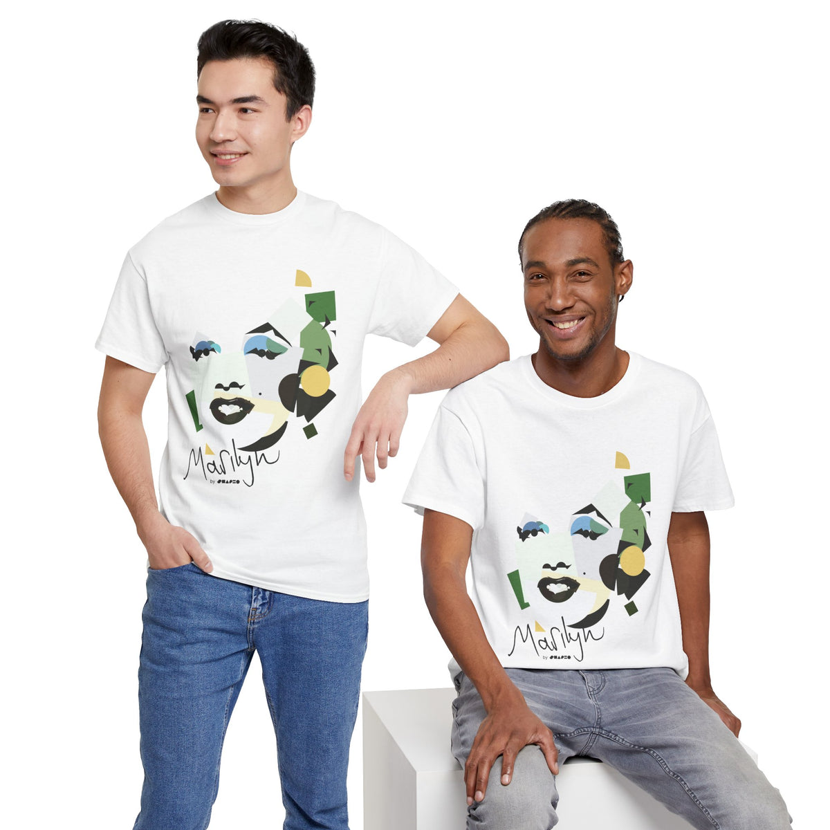 Marilyn Monroe by Shapeo Cotton Tee | Forest