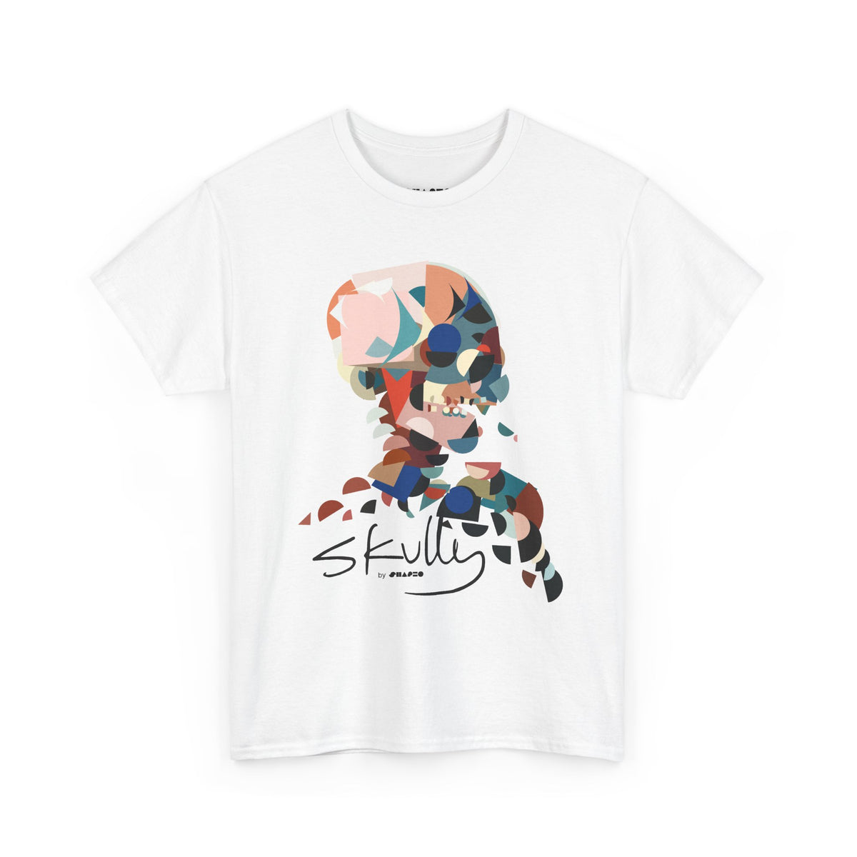 Smoking Skull by Shapeo Cotton Tee | Dawn