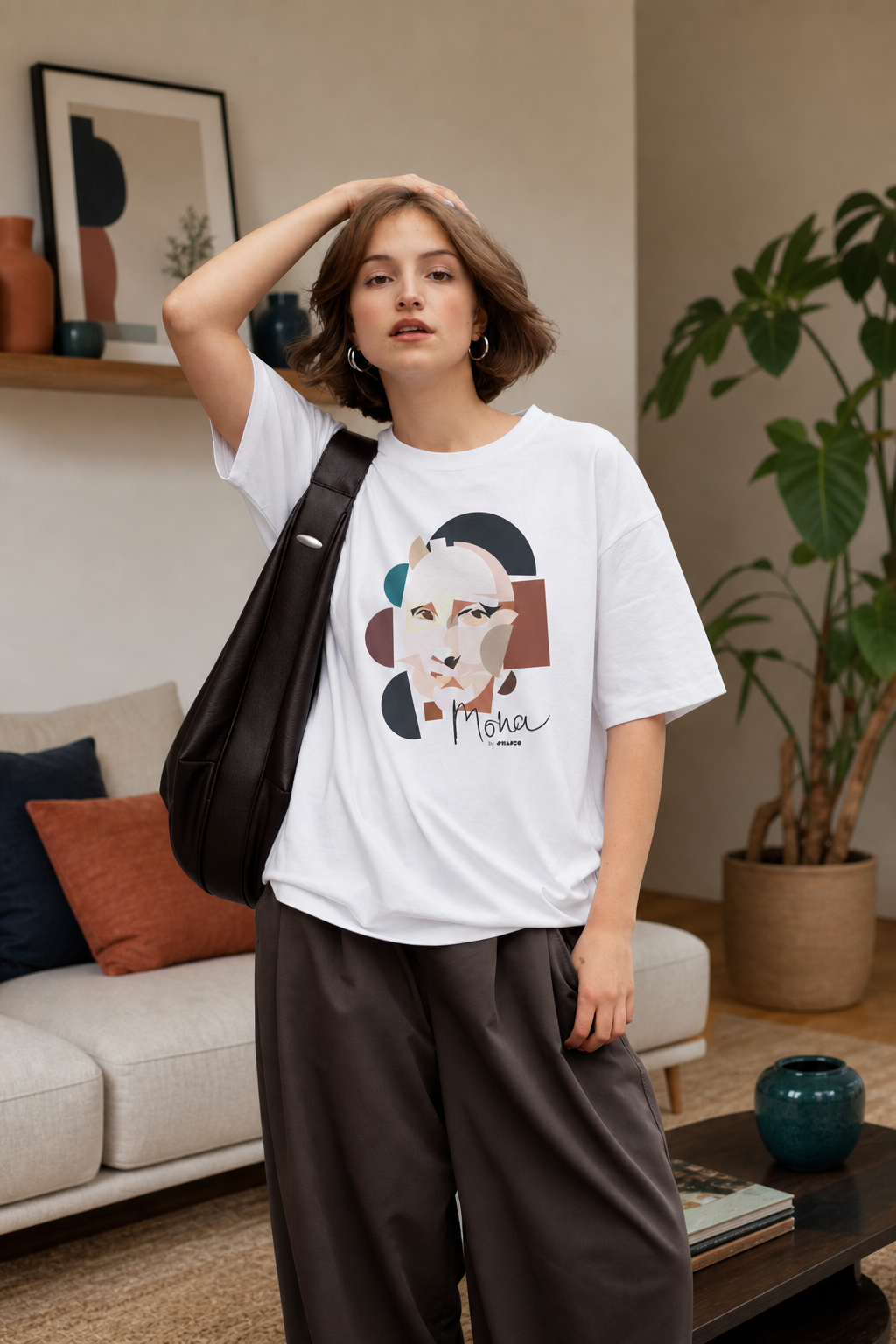 Mona Lisa by Shapeo Cotton Tee | Dawn