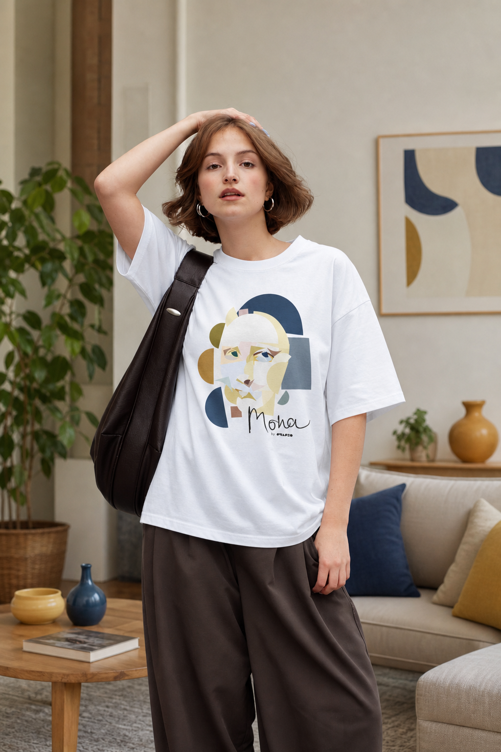 Mona Lisa by Shapeo Cotton Tee | Autumn