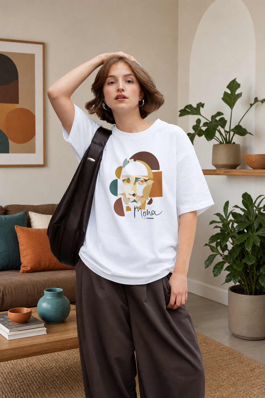 Mona Lisa by Shapeo Cotton Tee | Desert