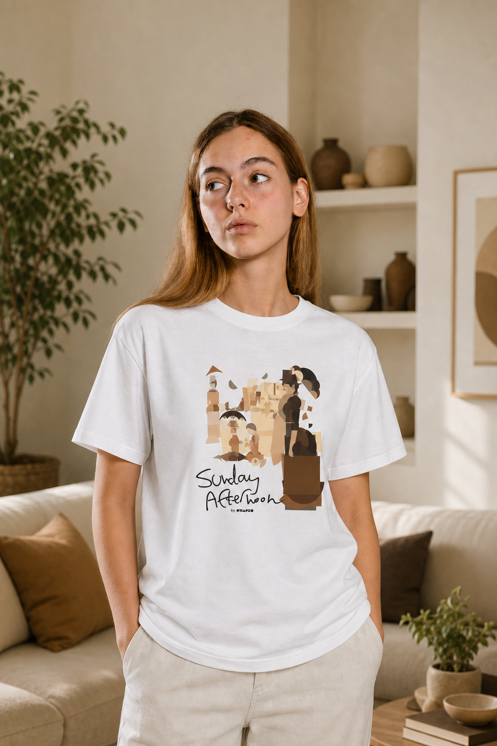 Sunday Afternoon by Shapeo Cotton Tee | Dune