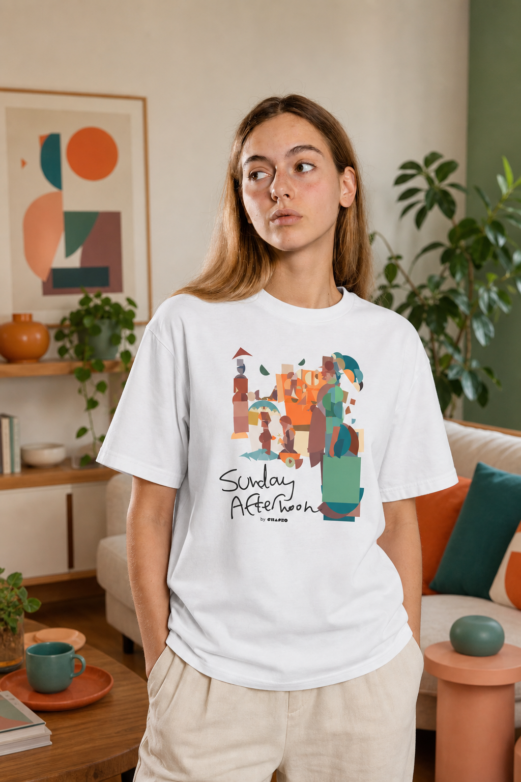 Sunday Afternoon by Shapeo Cotton Tee | Tropic