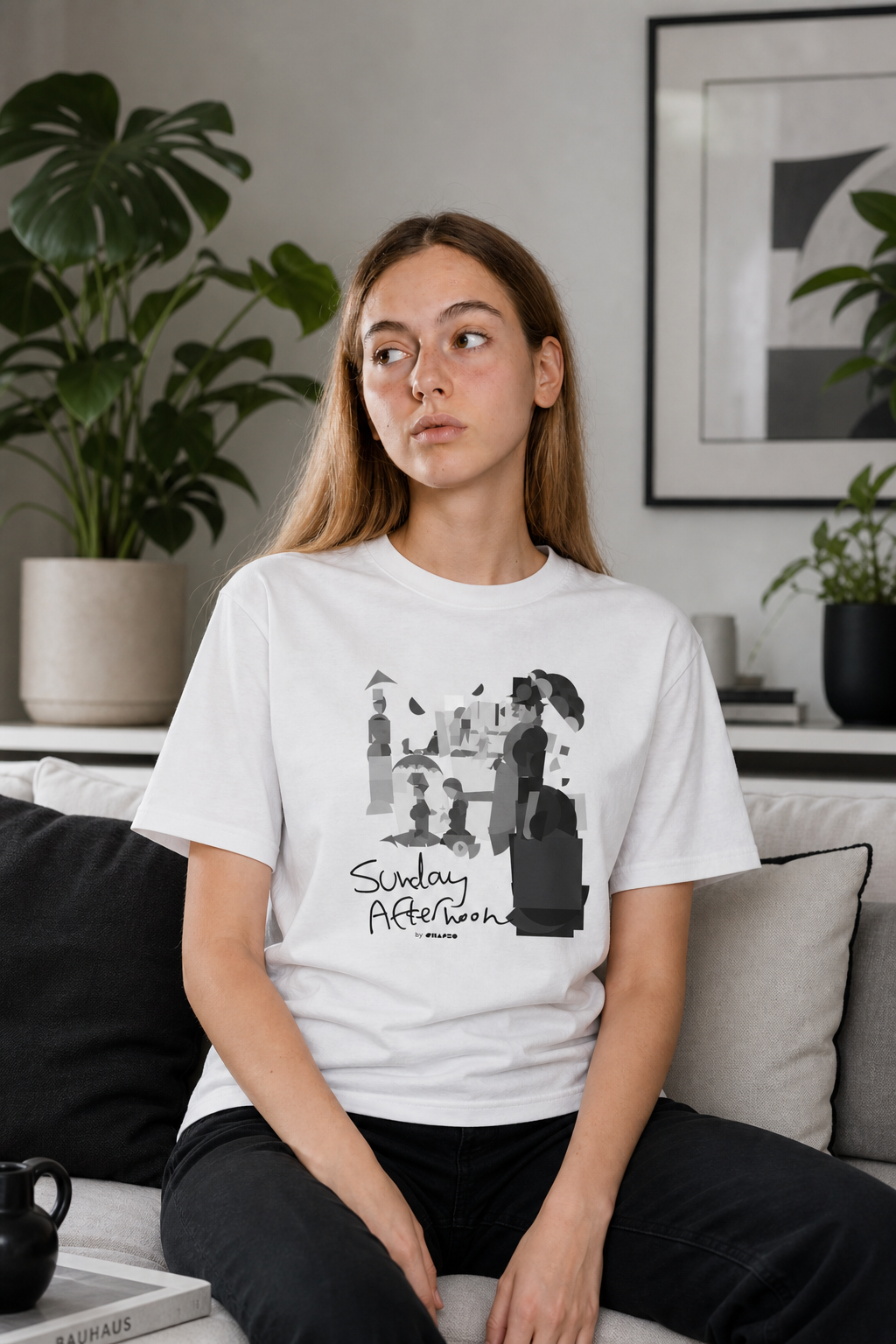 Sunday Afternoon by Shapeo Cotton Tee | Rock