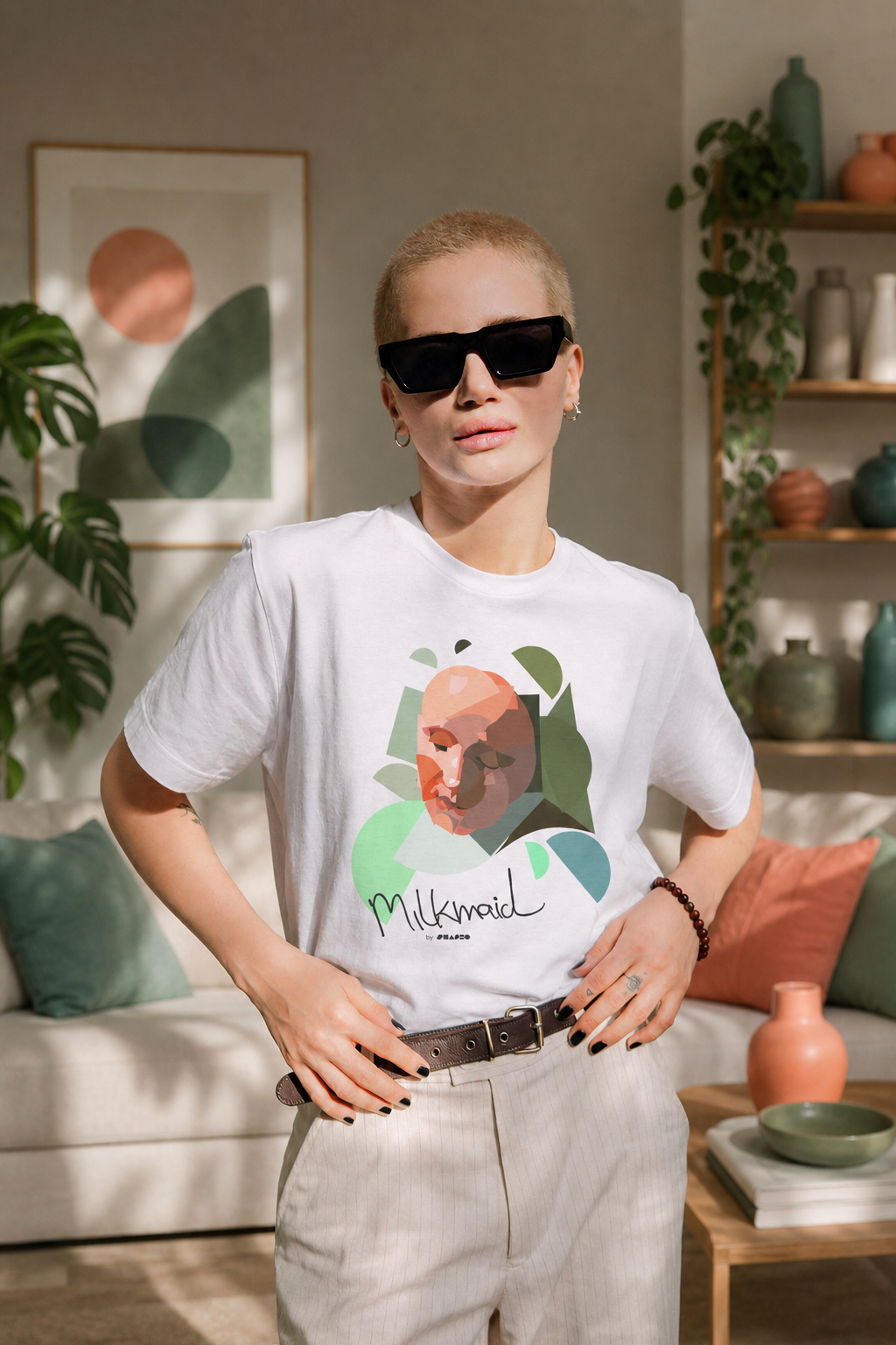 The Milkmaid by Shapeo Cotton Tee | Tropic