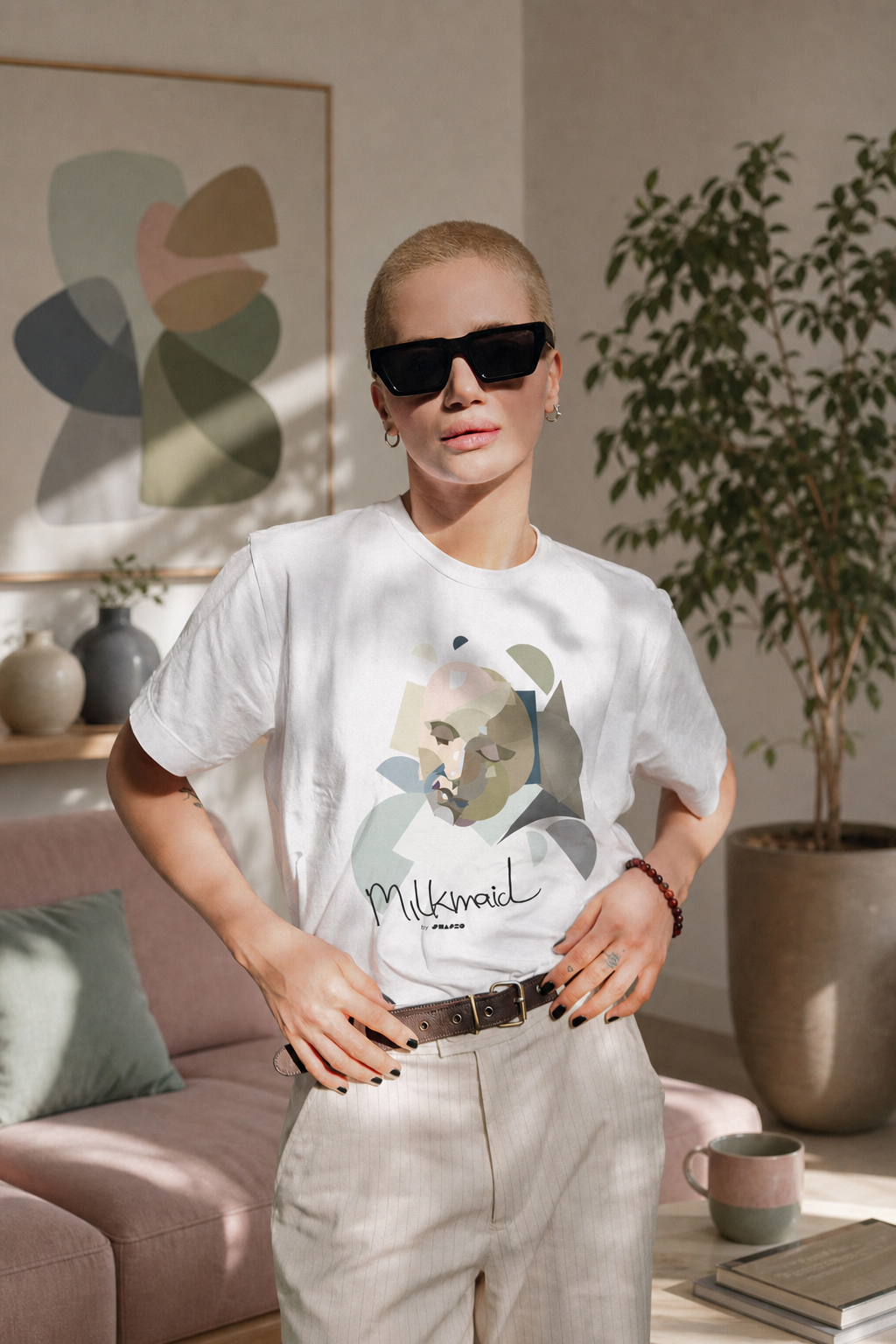 The Milkmaid by Shapeo Cotton Tee | Twilight