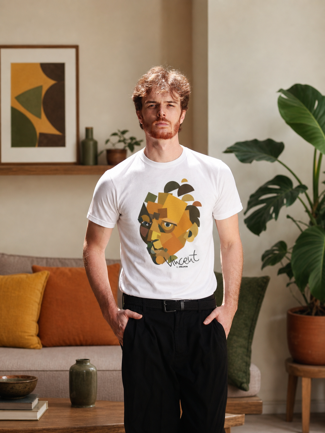 Vincent with no beard by Shapeo Cotton Tee | Original