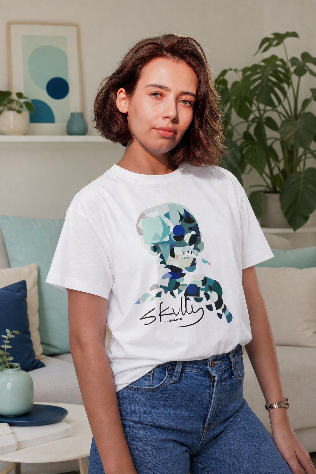 Smoking Skull by Shapeo Cotton Tee | Twilight