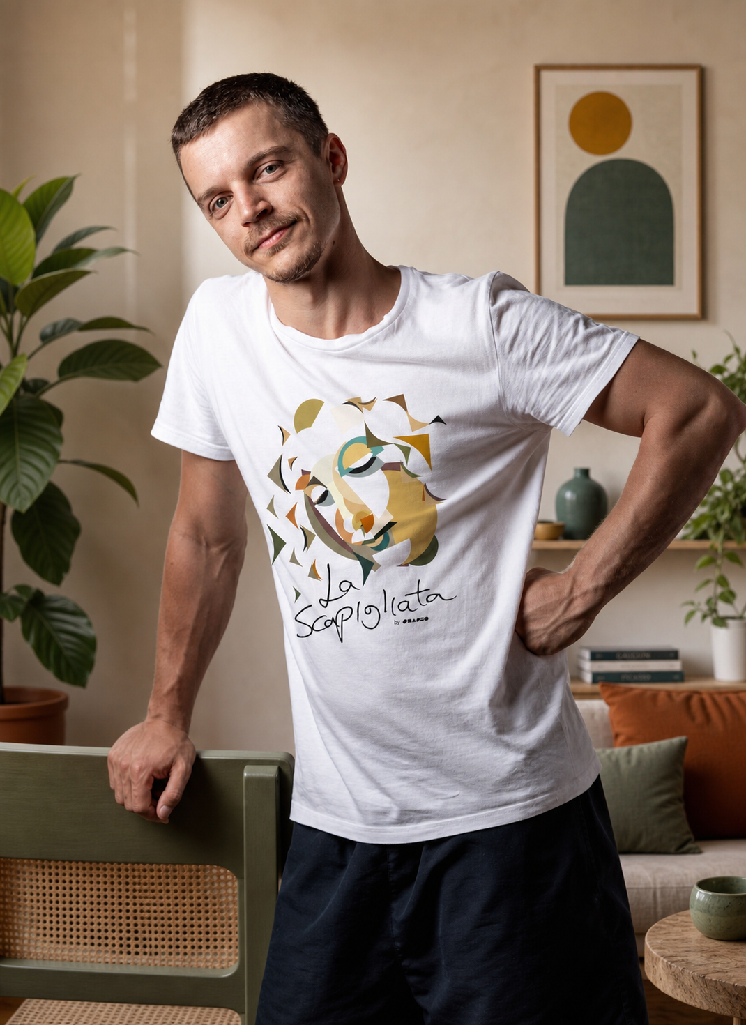 La Scapigliata by Shapeo Cotton Tee | Desert