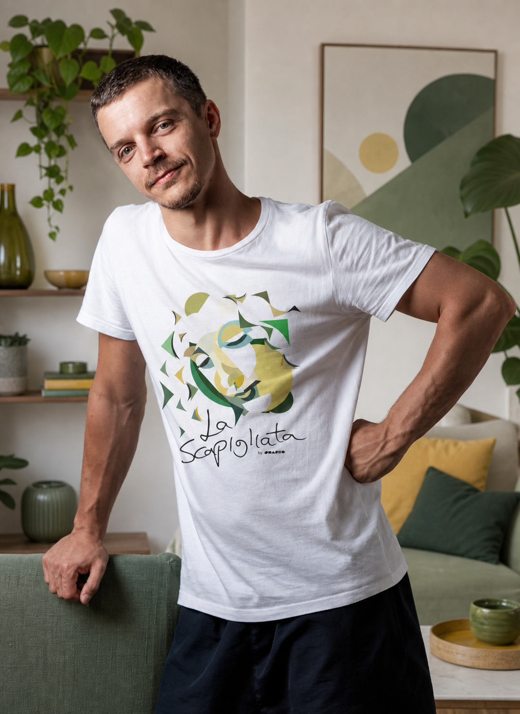 La Scapigliata by Shapeo Cotton Tee | Forest