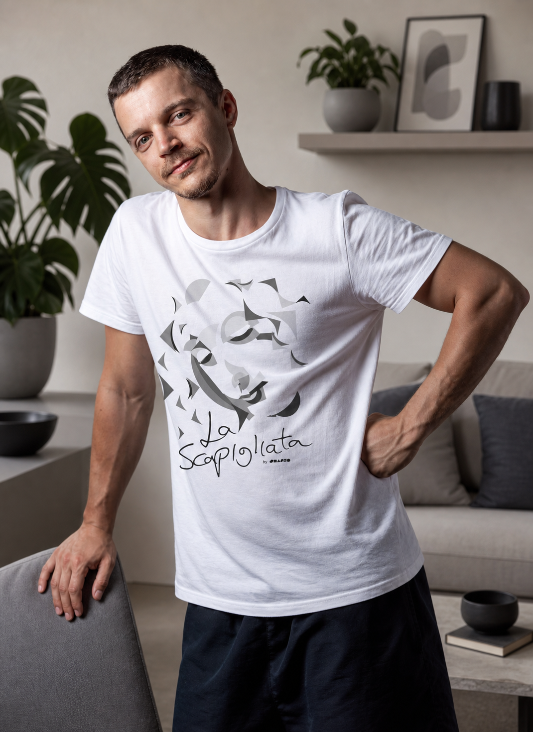 La Scapigliata by Shapeo Cotton Tee | Rock