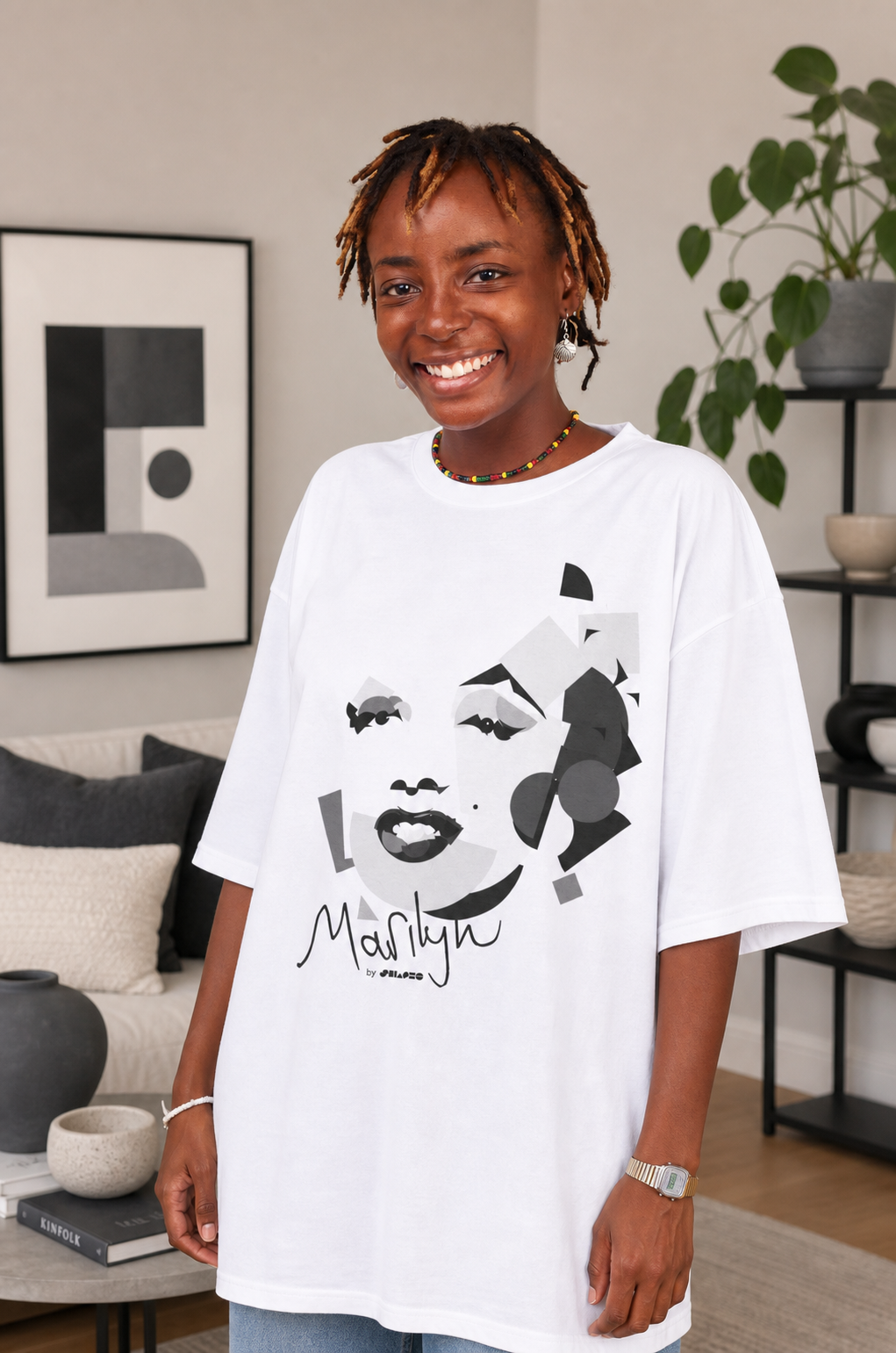 Marilyn Monroe by Shapeo Cotton Tee | Rock