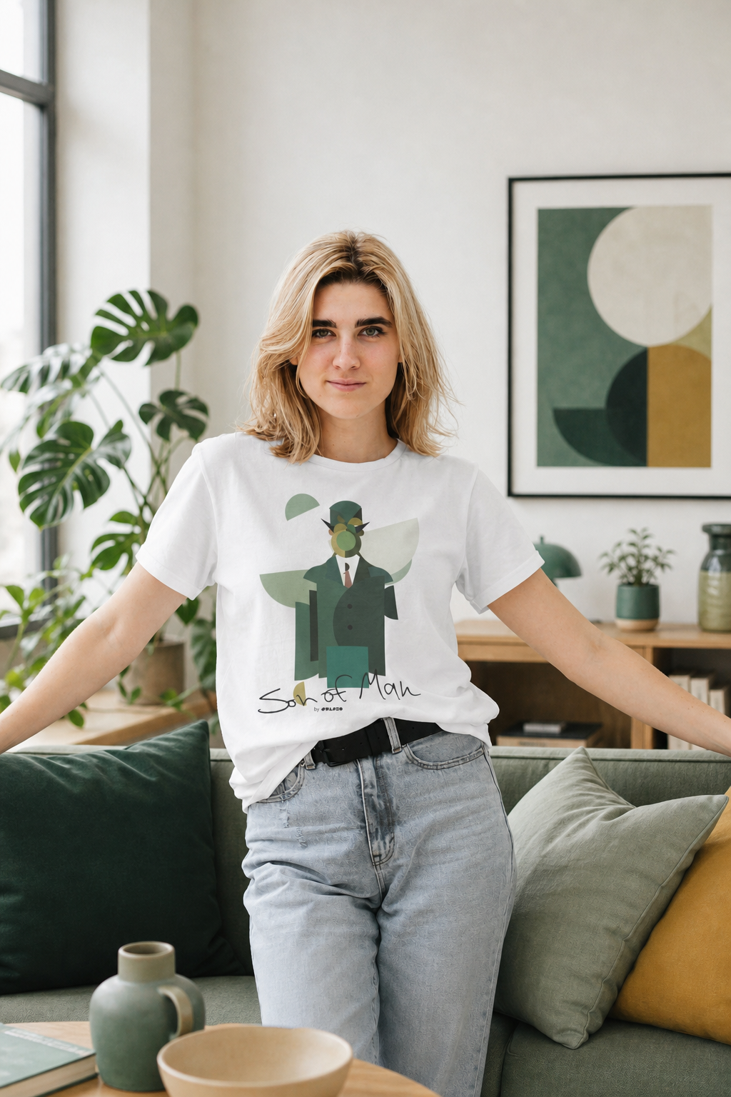 Son of Man by Shapeo Cotton Tee | Forest