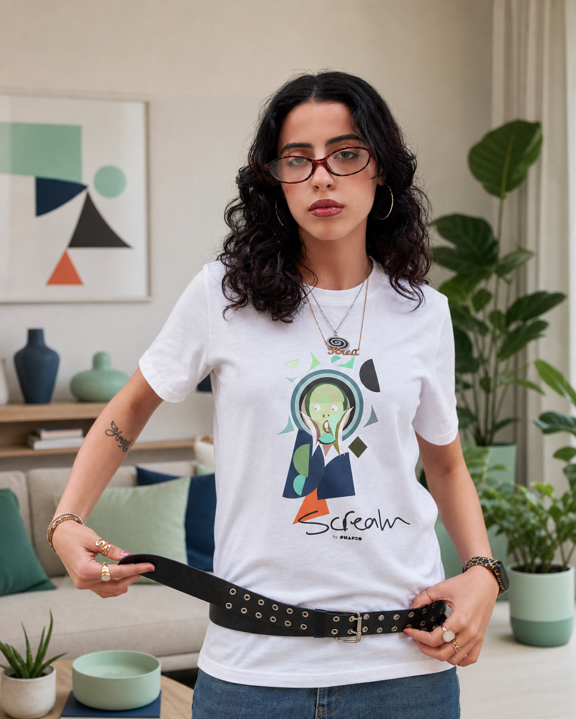 Scream by Shapeo Cotton Tee | Tropic