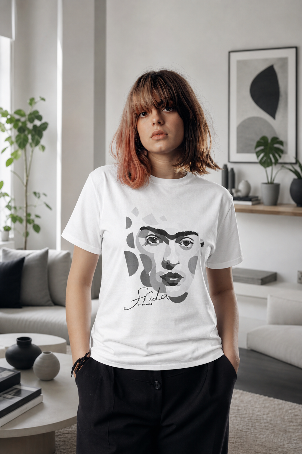 Frida by Shapeo Cotton Tee | Rock