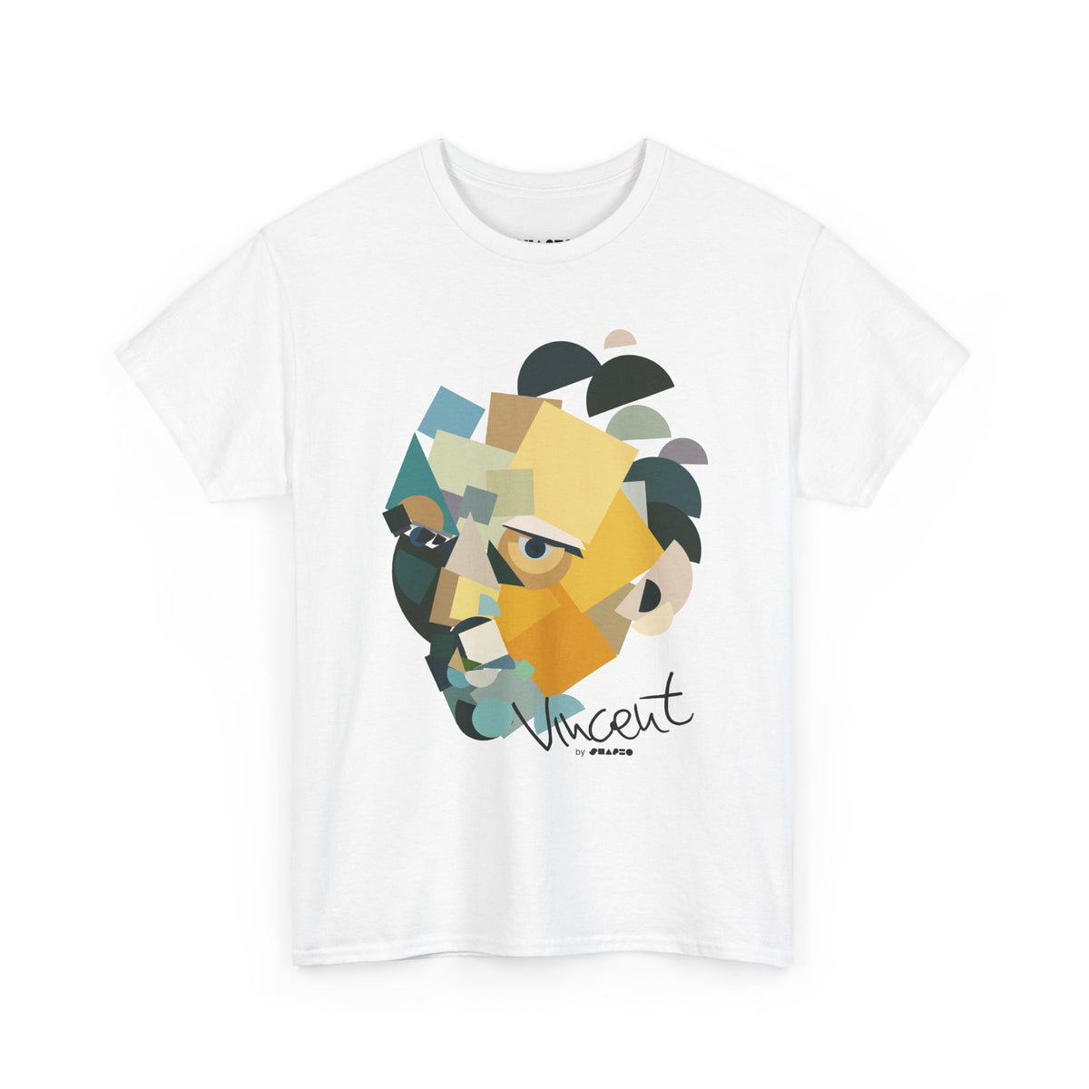 Vincent with no beard by Shapeo Cotton Tee | Lagoon
