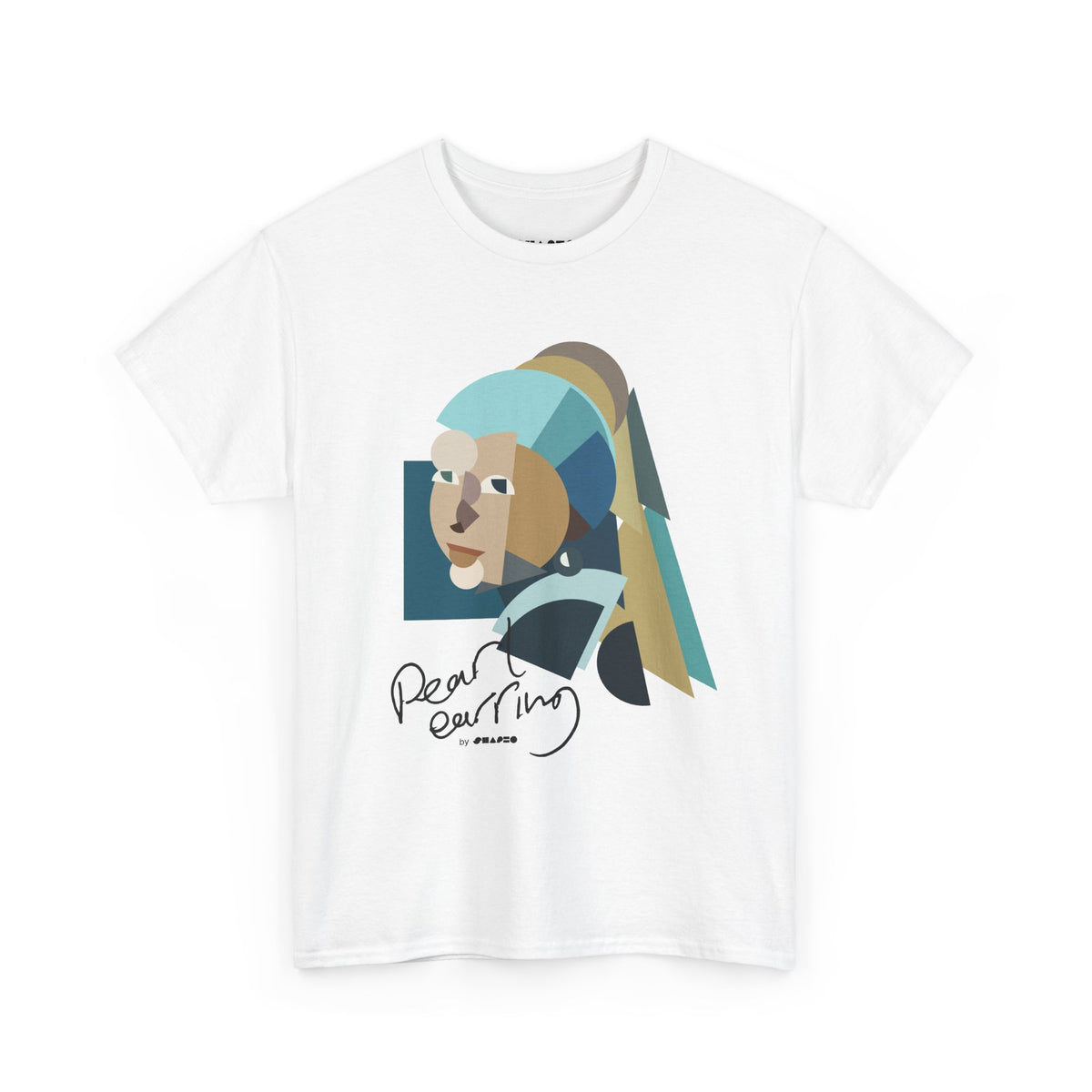 Pearl Earring by Shapeo Cotton Tee | Lagoon