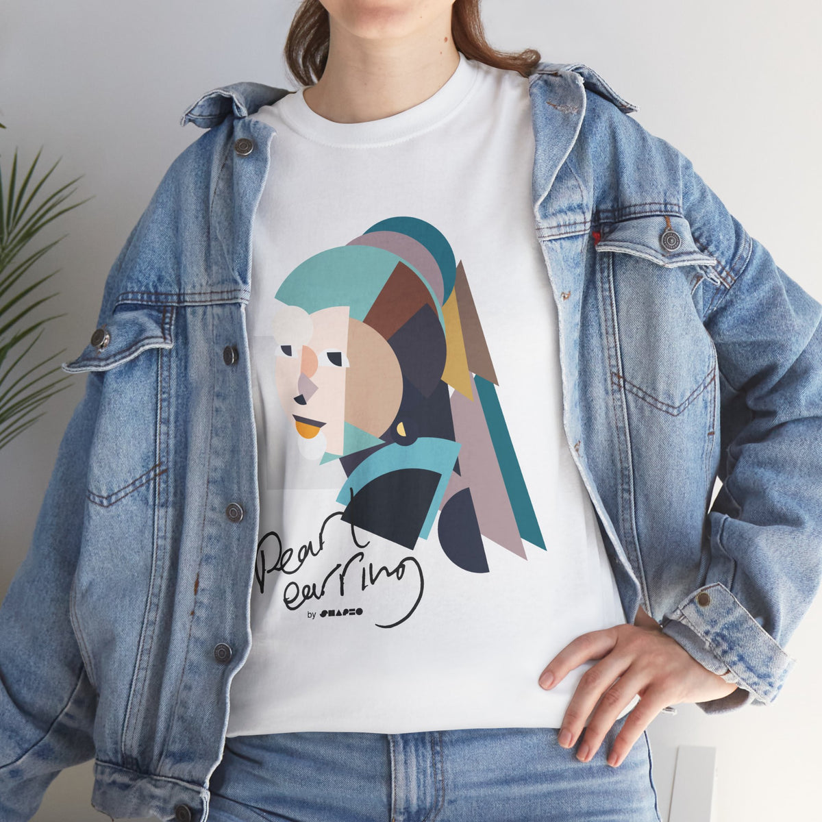 Pearl Earring by Shapeo Cotton Tee | Dawn