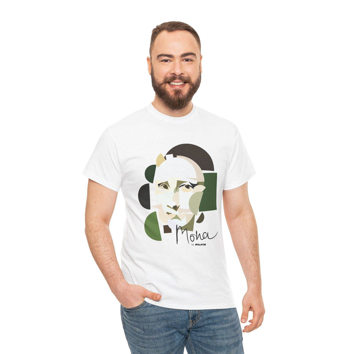 Mona Lisa by Shapeo Cotton Tee | Forest