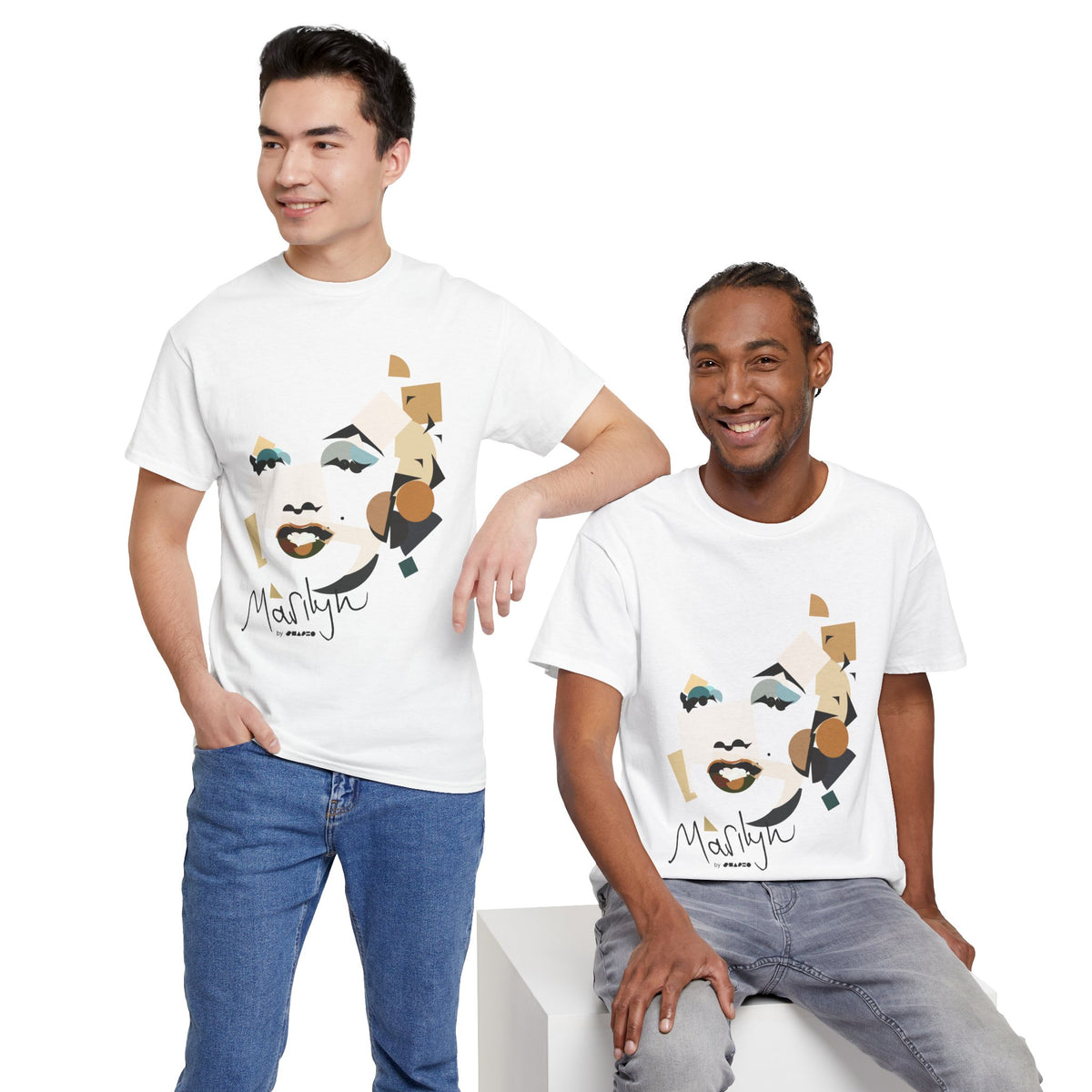 Marilyn Monroe by Shapeo Cotton Tee | Desert